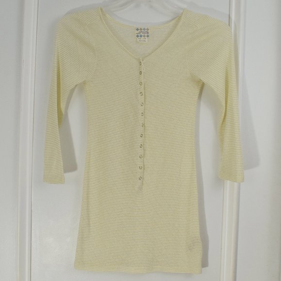 Intimately Free People Lurex Henley Thermal Top Women XS Balletcorp Casual - Picture 1 of 12